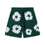 Denim Tears Green Cotton Wreath Print Casual Shorts