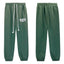 Denim Tears Dark Green Embroidered Drawstring Jogger Pants