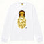 BAPE Style Baby Milo Peeking on Camo Ape Head Long-Sleeve Tee - White/Yellow