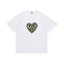 BAPE x PLAY Style Camo Heart Short-Sleeve Tee - White/Classic Green