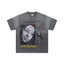 Meichao 26ss new design, vintage print, washed water short sleeved cotton loose casual T-shirt, summer trend (15)