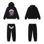 SP5DER Web Graphic Pullover Hoodie and Sweatpants Matching Set - Black / Pink
