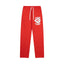 Denim Tears Bright Red Skull Print Cuffed Sweatpants