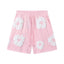Denim Tears Pink Cotton Wreath Print Casual Shorts