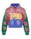 Vale Forever Looney Tunes Multicolor Zip Up Hoodie Red/Green