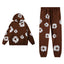 Denim Tears Floral Print Streetwear 2‑Piece Tracksuit