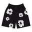Denim Tears black floral print mesh shorts