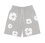 Denim Tears gray floral print mesh shorts