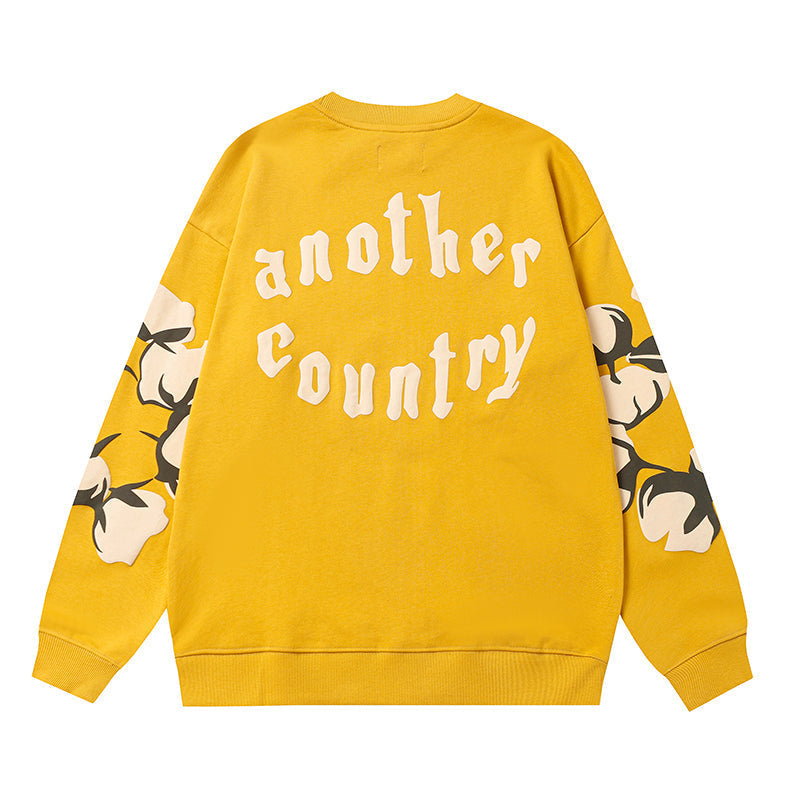 Denim Tears Yellow Crewneck Sweatshirt Front Floral Wreath