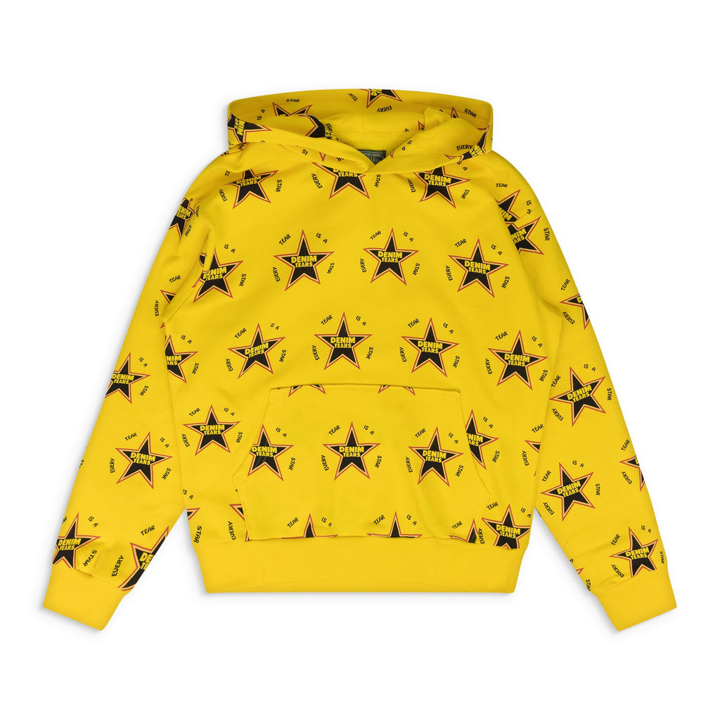 Denim Tears Yellow Every Tear Is A Star All Over Hoodie