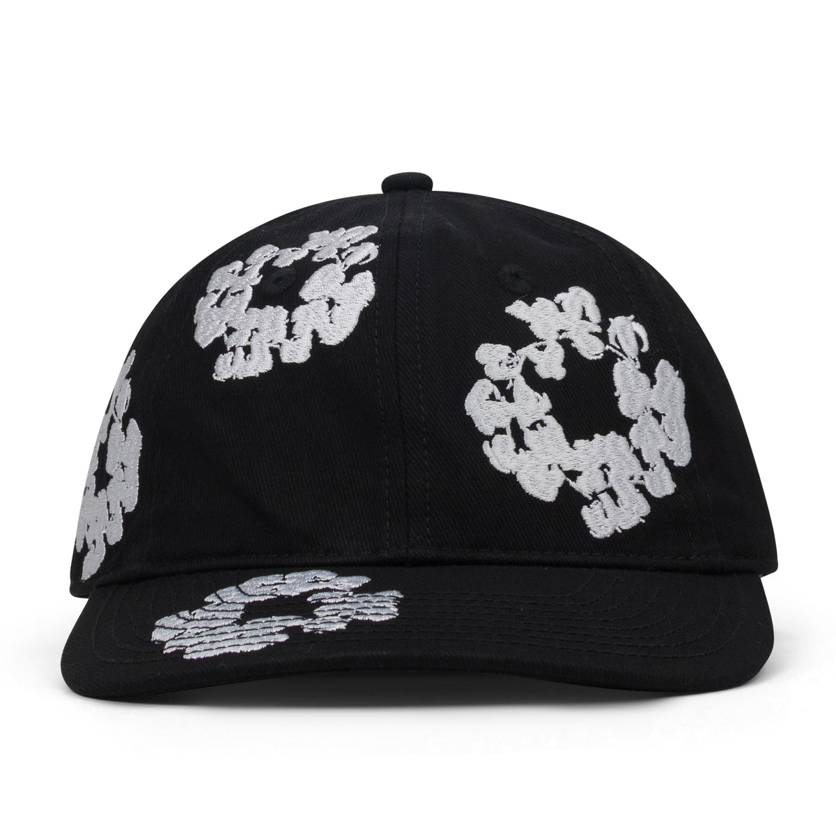 Denim Tears Black Cotton Wreath Fitted Cap