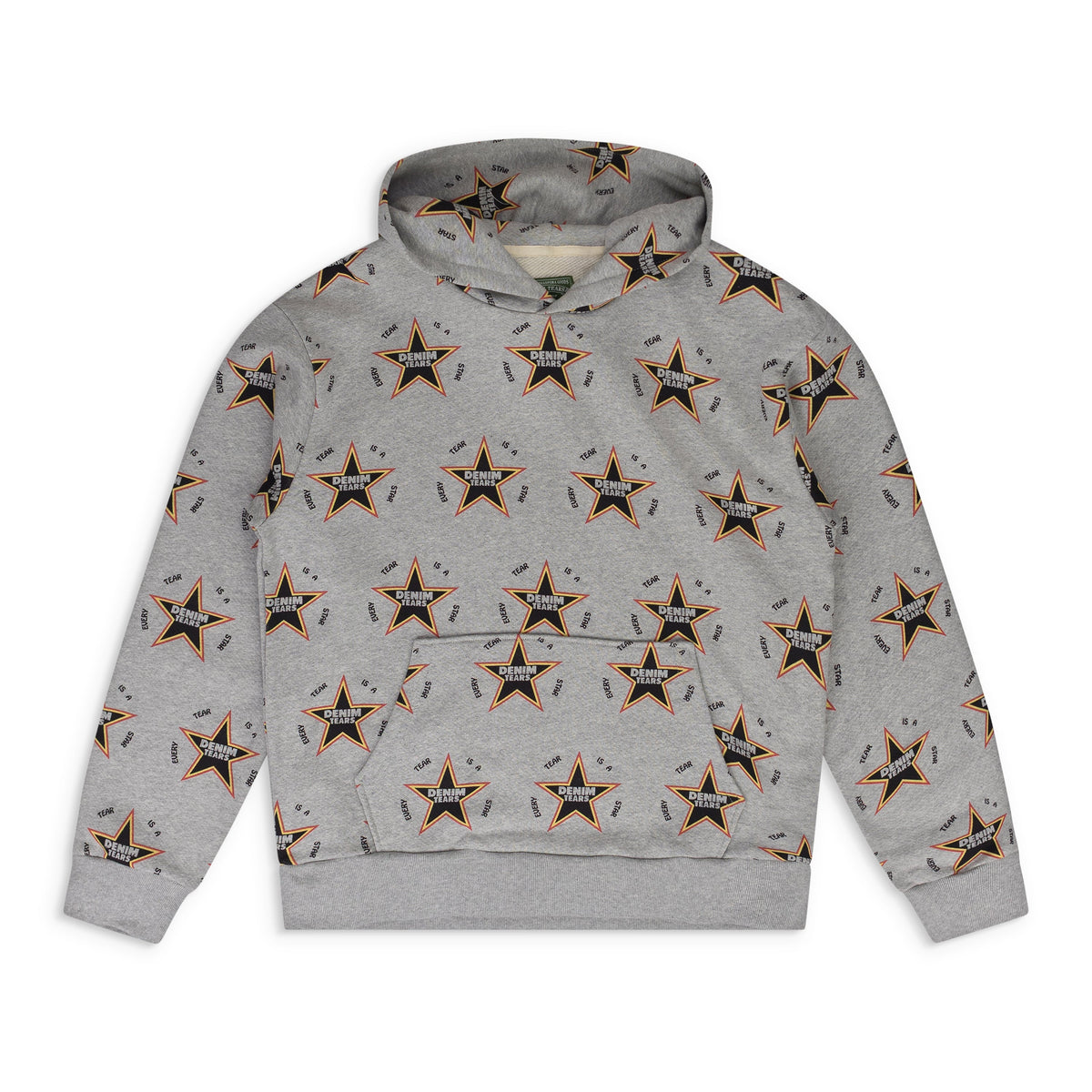 Denim Tears Grey Every Tear Is A Star All Over Hoodie