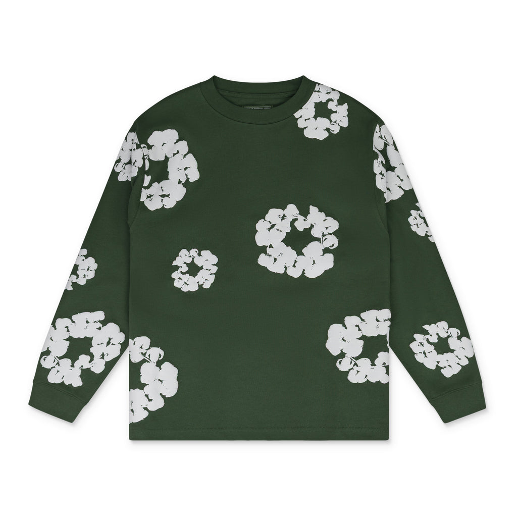 Denim Tears Green Cotton Wreath LS T-Shirt