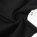 Denim Tears Black Oversized Short Sleeve T-Shirt With Asymmetrical White Floral Print