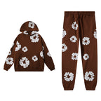 Denim Tears Floral Print Streetwear 2‑Piece Tracksuit