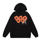 Denim Tears Orange Cotton Wreath Black Pullover Hoodie
