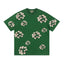 Denim Tears Forest Green Oversized All Over Beige Flower Wreath TOP