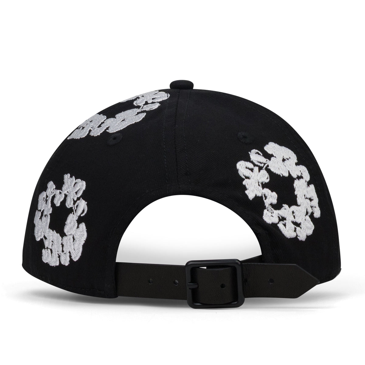 Denim Tears Black Cotton Wreath Fitted Cap