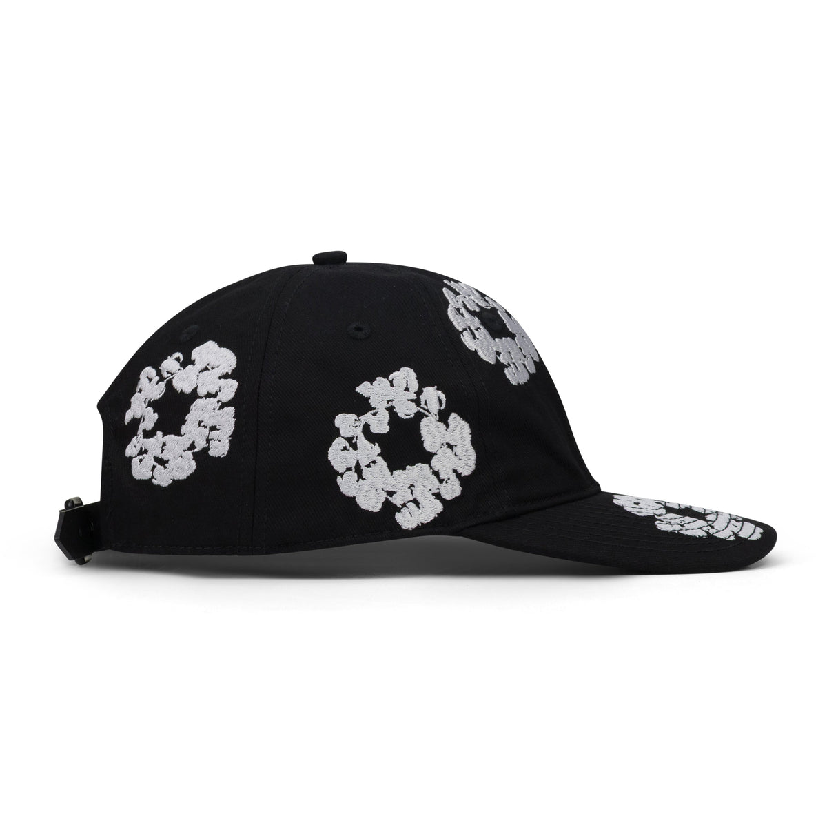 Denim Tears Black Cotton Wreath Fitted Cap