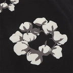 Denim Tears Black Base White Floral Wreath Print Camp Collar Short
