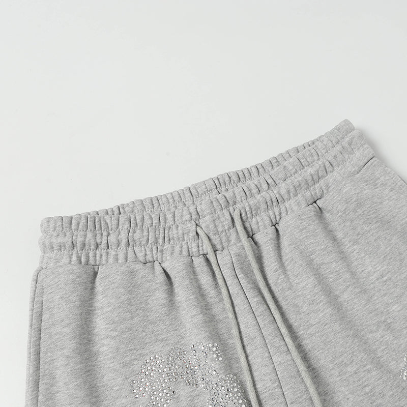 Denim Tears Light Gray Printed Short Sleeve T-Shirt & Drawstring Shorts