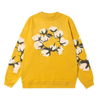 Denim Tears Yellow Crewneck Sweatshirt Front Floral Wreath