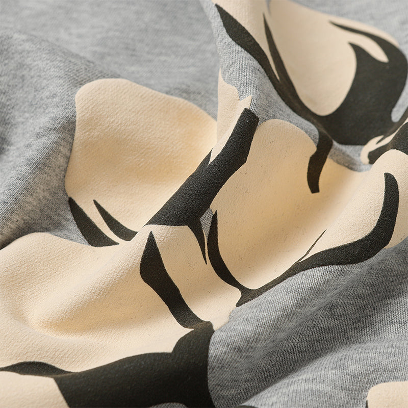 Denim Tears Grey Crewneck Sweatshirt Front Flower Wreath