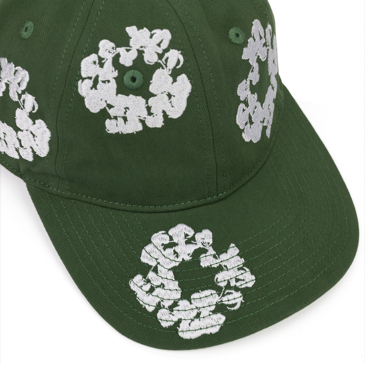 Denim Tears Green Cotton Wreath Fitted Cap
