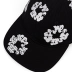 Denim Tears Black Cotton Wreath Fitted Cap