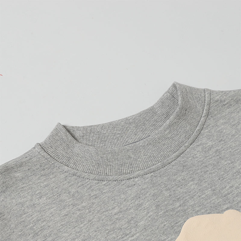 Denim Tears Grey Crewneck Sweatshirt Front Flower Wreath