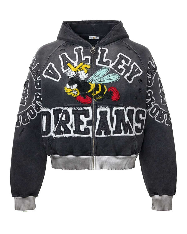 Vale Forever Anthem Zip Up Hoodie Black Hover Image