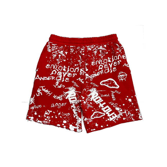 Red “Graffiti” Shorts Main Image