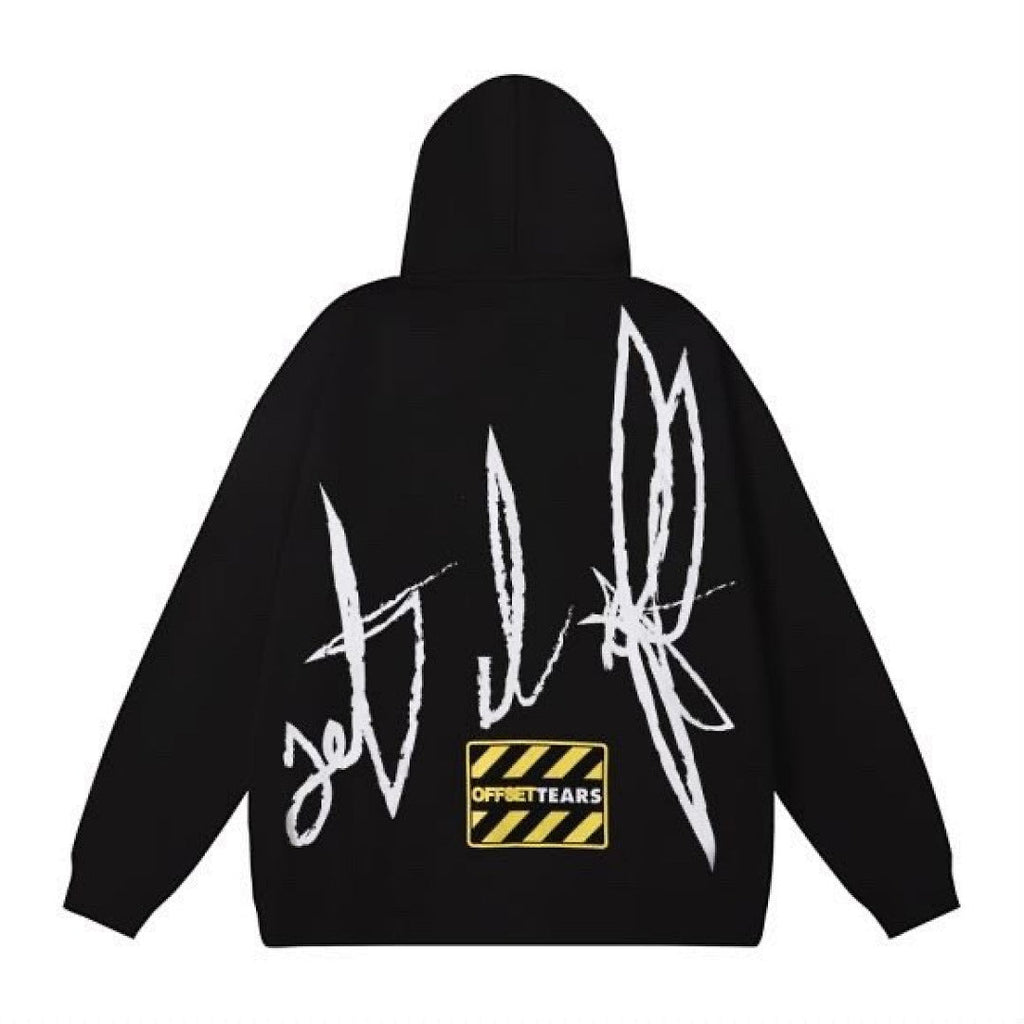 Denim Tears Orange Cotton Wreath Black Pullover Hoodie