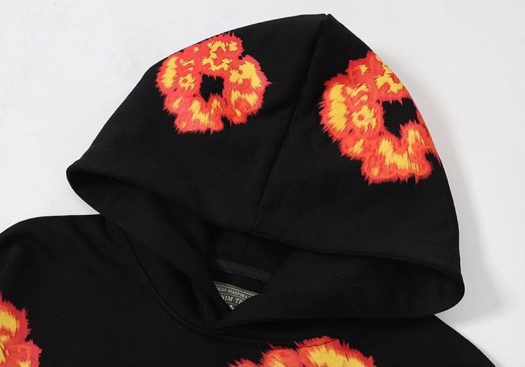 Denim Tears Orange Gradient Black Hoodie