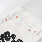 Denim Tears All‑Over Black Floral Print Straight‑Leg Streetwear Pants