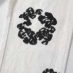 Denim Tears All‑Over Black Floral Print Straight‑Leg Streetwear Pants