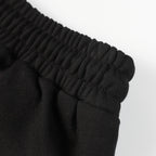 Denim Tears Black Cotton Sweat Shorts With White Textured Flower Wreath Print