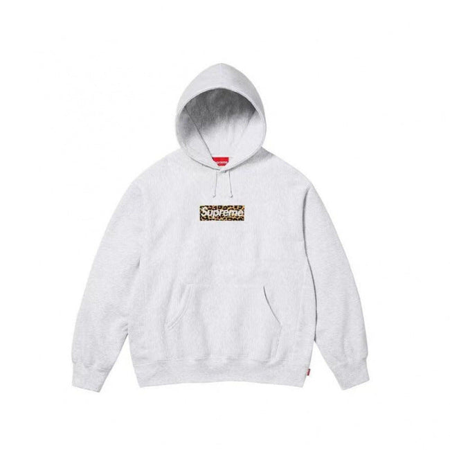 Supreme Shanghai Store Exclusive Leopard Box Logo Hooded Sweatshirt Hover Image
