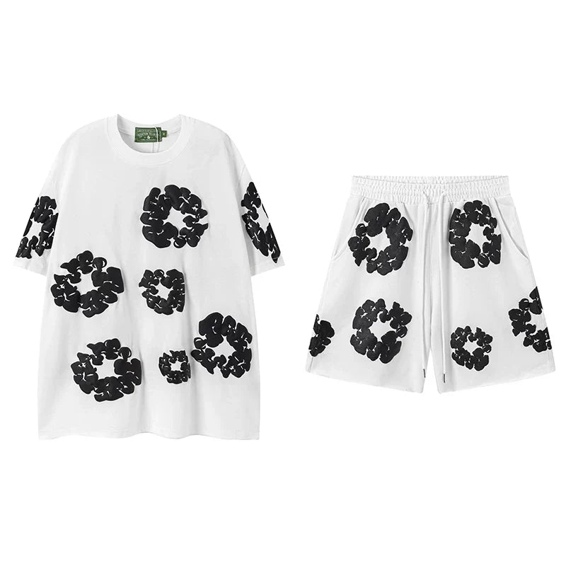 Denim Tears White Black Cotton Wreath Matching Set