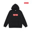Supreme × LV Monogram BOX Logo Hoodie – Black
