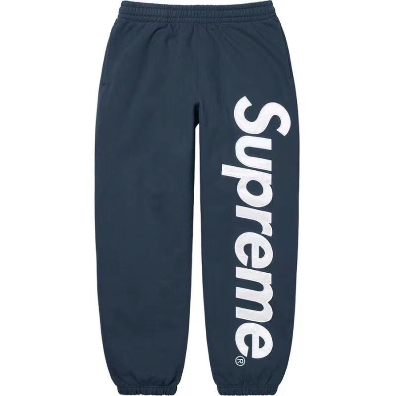 Supreme Spellout Logo Sweatpants – Navy