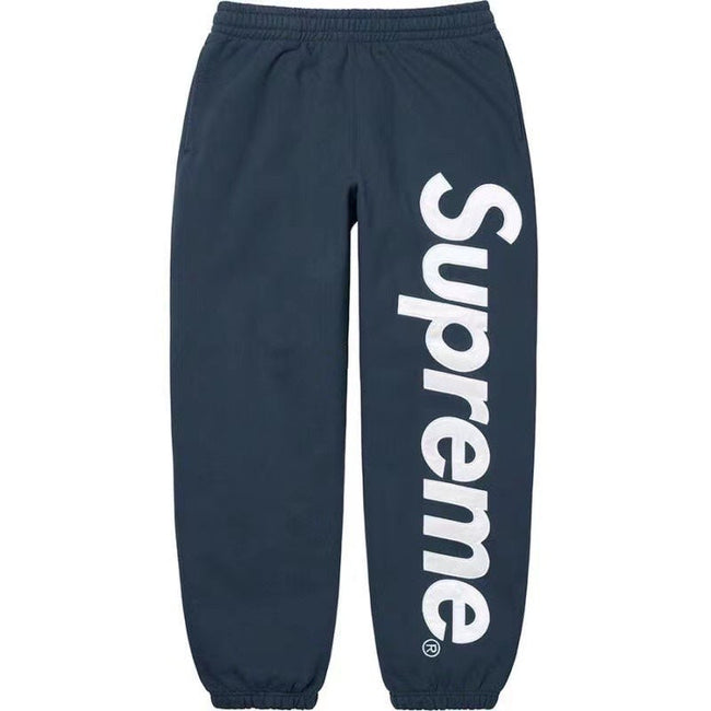 Supreme Spellout Logo Sweatpants – Navy Hover Image