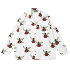 Denim Tears White All Over Cherub Angel Print Oversized Long Sleeve Shirt