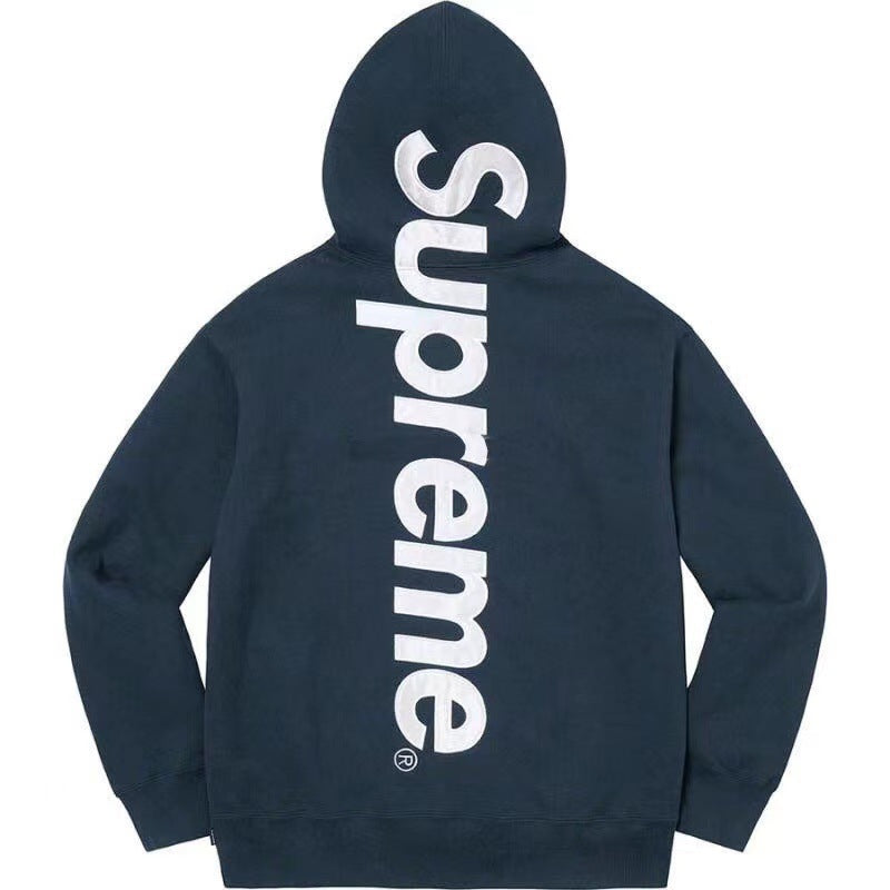 Supreme 22FW Satin Appliqué Hooded Sweatshirt
