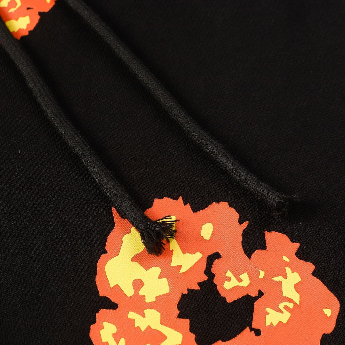 Denim Tears Black Cotton Sweat Shorts With Orange Flower Wreath Print