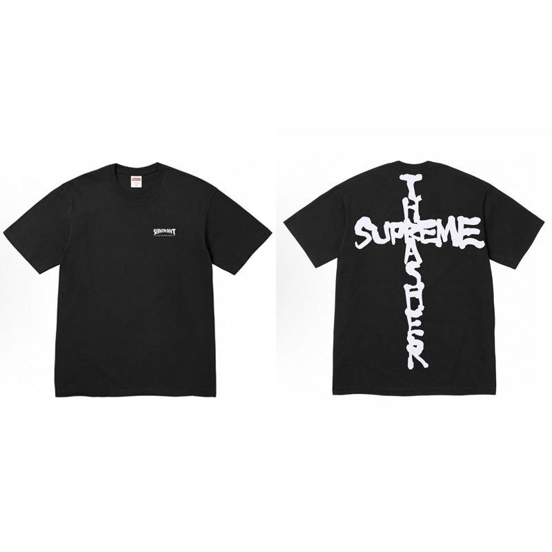 Supreme × Thrasher Cross Logo Tee – Black
