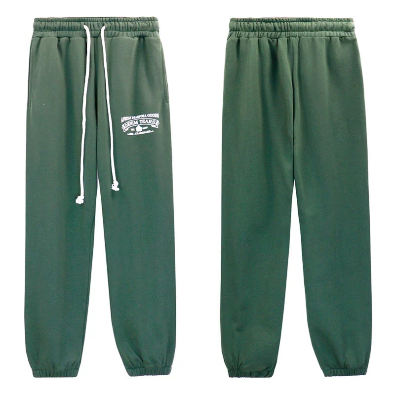 Denim Tears Dark Green Embroidered Drawstring Jogger Pants