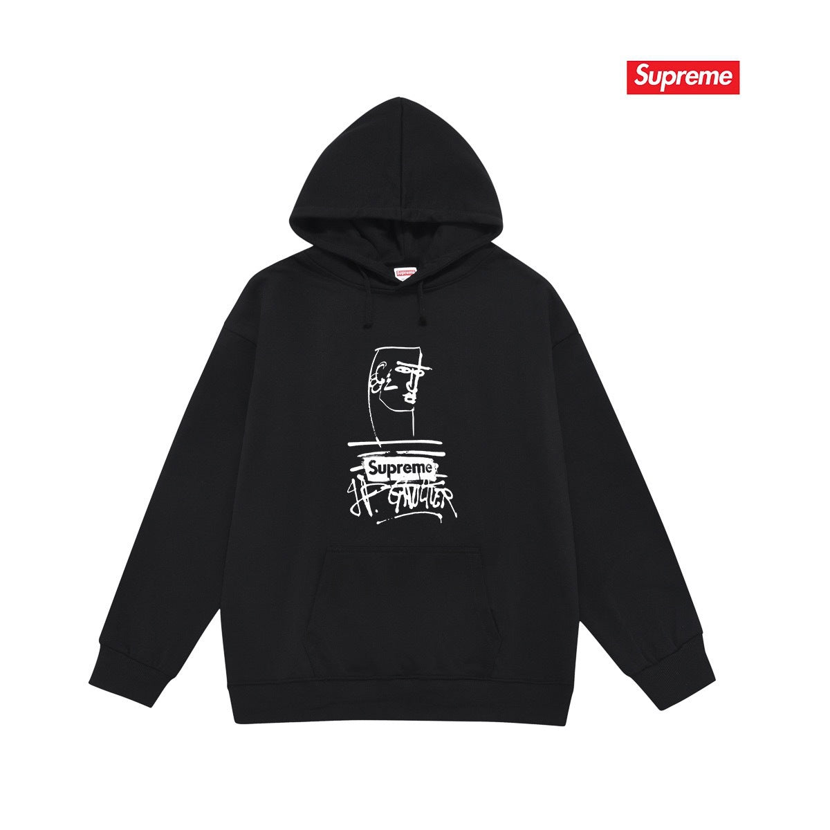Supreme × Jean Paul Gaultier Hoodie – Black