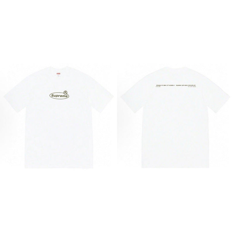 Supreme Oval Rose Logo Tee – White
