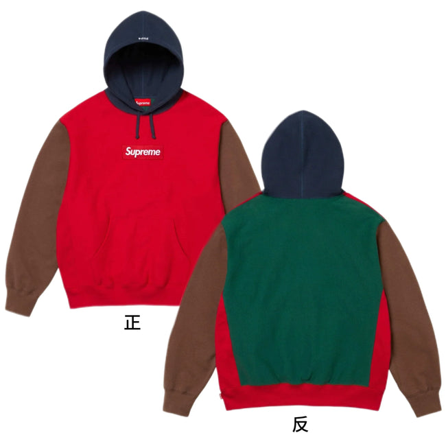 Supreme 25FW Color Blocked Box Logo Hooded Sweatshirt Hover Image